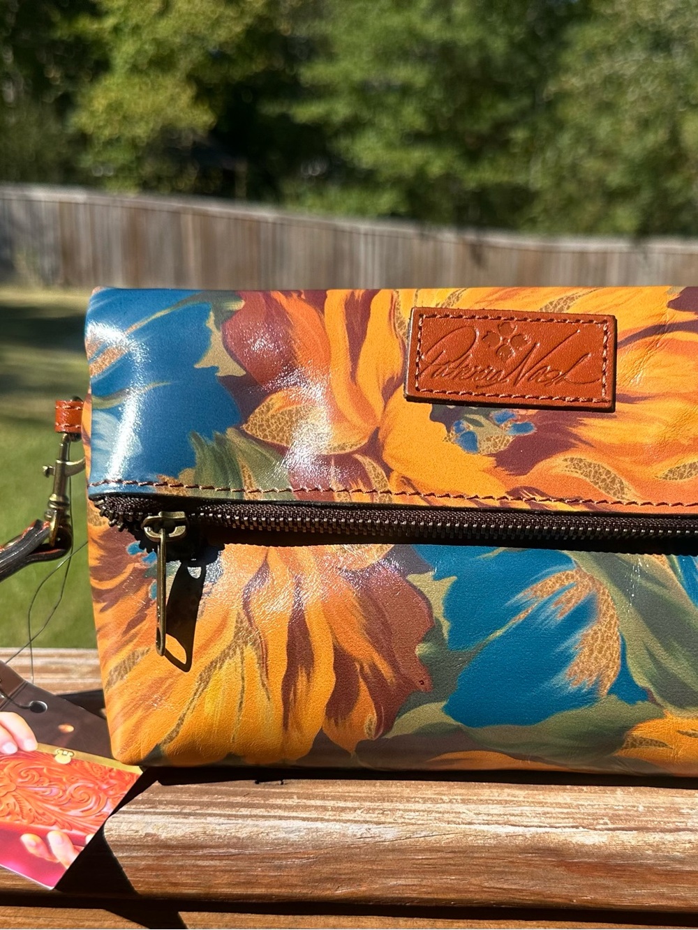 Patricia Nash Sunflower Fold-Over Clutch - Multi-Color